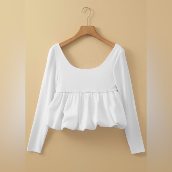 Elegant White Women's Top - Picture 6 of 9